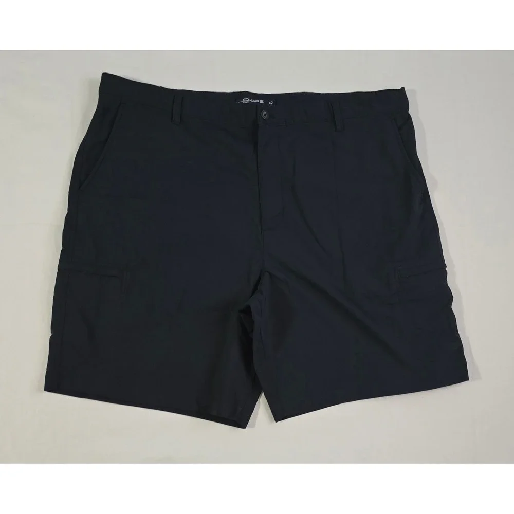 Chaps Golf 78 Mens Navy Blue Performance Cargo Shorts Size 42 Stretch Activewear